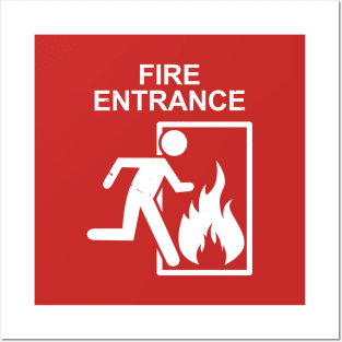 Funny Stupid Fire Warning Sign Hilarious Funny Meme Posters and Art